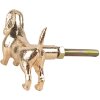 Clayre Eef Door Knob Dog Gold Coloured Iron 6x4x4 cm Vintage Style