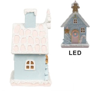 Clayre & Eef 6PR4200 Casă decorativă cu LED 9x8x15 cm