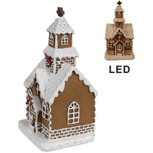 Clayre & Eef 6PR4304 Casă decorativă cu LED 8x7x15 cm