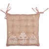 Clayre Eef pernă scaun 40x40x4 cm maro casă de turtă dulce bumbac stil țară