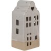 Clayre & Eef 6CE1791 Suport pentru lumânări de ceai din porțelan House Beige 11x10x23 cm