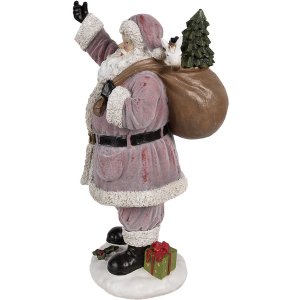 Clayre & Eef Moș Crăciun Figurină roz 43 cm Polyresin...