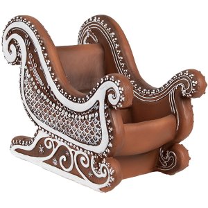 Clayre Eef Crăciun decorare figura sanie turtă dulce arata 20x12x15 cm maro