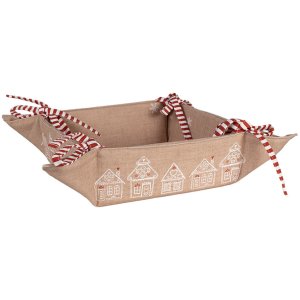 Clayre Eef Coș de pâine Gingerbread House 35x35x8...