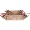 Clayre Eef Coș de pâine Gingerbread House 35x35x8 cm Brown Cotton Country Style