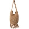 Juleeze JZBG0301 geantă de plajă 35x35 cm maro sintetic franjuri boho-look