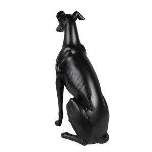 Clayre & Eef 6PR5069 Figurină decorativă câine negru 20x10x30 cm Poliresină