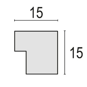 ZEP ramă din lemn sala 13x18 cm maro bloc de sticlă transparentă profil 1,5 cm