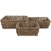 Clayre & Eef 65711 Coșuri de depozitare Seagrass Set de 3 Brown Boho Style