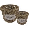 Clayre & Eef 65714 Set coș 2 Seagrass Brown Ø 16x13 Ø 13x11 cm Boho Style