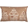 Clayre & Eef GBB36 Husă de pernă maro alb 30x50 cm Stil rustic Poliester