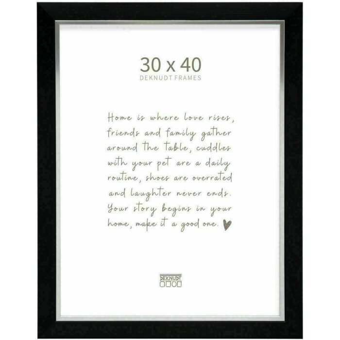 Deknudt S45VH2 Picture Frame Plastic Negru 30.0x40.0 cm