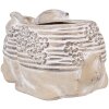 Clayre & Eef 6TE0543 Ghiveci de flori iepure bej maro 30x17x13 cm piatră