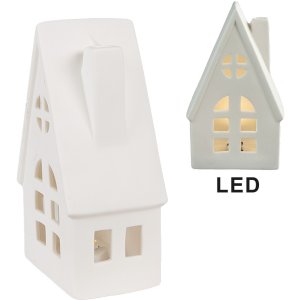 Clayre & Eef 6CE1794 Decorațiune Casa LED Porțelan...