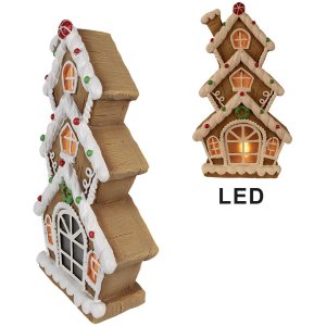 Clayre & Eef 6MG0051 Decorațiune casă LED maro alb...