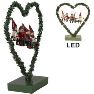 Clayre & Eef 65531 LED decorare inima gnom 26x9x28 cm...