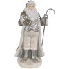 Clayre & Eef 6PR4301 Moș Crăciun Figura decorativă argint 11x9x20 cm Poliresină