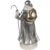 Clayre & Eef 6PR4301 Moș Crăciun Figura decorativă argint 11x9x20 cm Poliresină