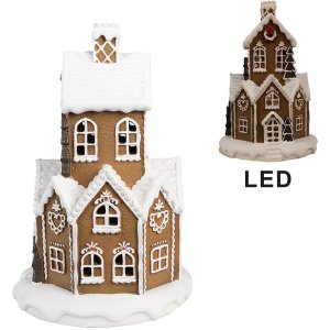 Clayre & Eef 6PR4310 Casă de turtă dulce LED Ø...