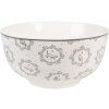 Clayre & Eef LGCBO Supa Bowl Porțelan Ø 14x7 cm 500 ml Alb Gri