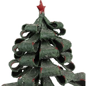 Clayre & Eef 65870 Decorațiune pentru bradul de Crăciun Metal verde roșu Ø 21x24 cm