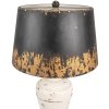 Clayre & Eef 6LMC0090 Lampă de masă bej negru Ø 36x65 cm E27 max 1x60W