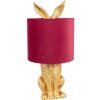 Clayre & Eef 6LMC0099GOVBU Lampă de masă Rabbit Gold Red Ø 20x43 cm E27 60W