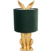 Clayre & Eef 6LMC0099GOVGR Lampă de masă Rabbit Design Gold Green Ø 20x43 cm E27