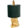 Clayre & Eef 6LMC0099GOVGR Lampă de masă Rabbit Design Gold Green Ø 20x43 cm E27