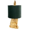 Clayre & Eef 6LMC0099GOVGR Lampă de masă Rabbit Design Gold Green Ø 20x43 cm E27