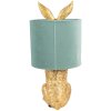 Clayre & Eef 6LMC0099GOVLGR Lampă de masă Rabbit Gold Green Ø 20x43 cm E27 60W