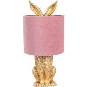 Clayre & Eef 6LMC0099GOVP Lampă de masă Rabbit Gold...