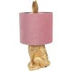 Clayre & Eef 6LMC0099GOVP Lampă de masă Rabbit Gold Pink Ø20x43 cm E27 60W