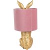 Clayre & Eef 6LMC0099GOVP Lampă de masă Rabbit Gold Pink Ø20x43 cm E27 60W