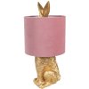 Clayre & Eef 6LMC0099GOVP Lampă de masă Rabbit Gold Pink Ø20x43 cm E27 60W