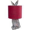 Clayre & Eef 6LMC0099VBU Lampă de masă Rabbit Design roșu Ø 20x43 cm E27 60W