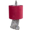 Clayre & Eef 6LMC0099VBU Lampă de masă Rabbit Design roșu Ø 20x43 cm E27 60W