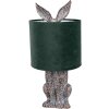 Clayre & Eef 6LMC0099VGR Lampă de masă rabbit design verde Ø 20x43 cm E27 60W