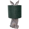 Clayre & Eef 6LMC0099VGR Lampă de masă rabbit design verde Ø 20x43 cm E27 60W