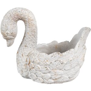 Clayre & Eef 6TE0548 Vas de flori Swan 19x11x15 cm...