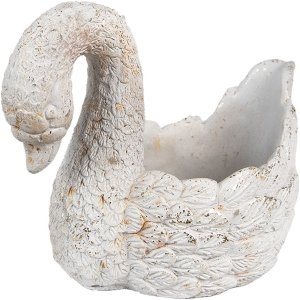 Clayre & Eef 6TE0548 Vas de flori Swan 19x11x15 cm...