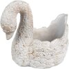 Clayre & Eef 6TE0548 Vas de flori Swan 19x11x15 cm Aur alb