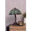 LumiLamp 5LL-6343 Lampă de masă Tiffany verde Ø25x31 cm E14 max 2x25W sticlă