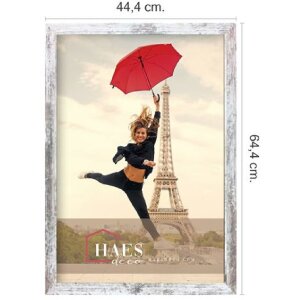 Haes Deco cadru SP001416 Paris alb maro 40x60 cm lemn aspect sticlă acrilică