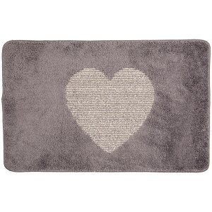 Clayre & Eef BM0008G Covoraș de baie Heart Grey...