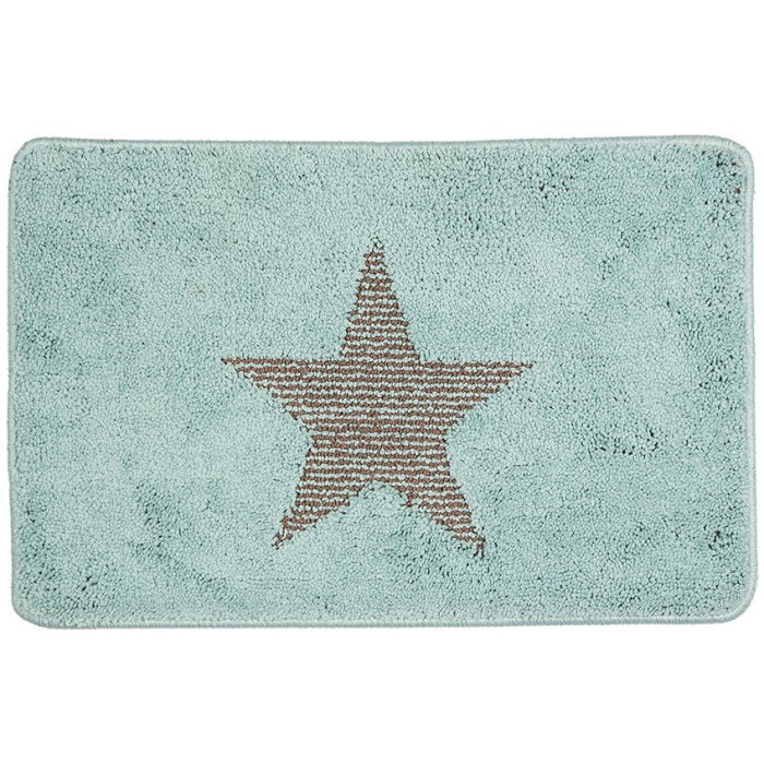 Clayre & Eef BM0009BL Covoraș de baie Star Motif albastru 58x38x1 cm