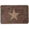 Clayre & Eef BM0009CH Covoraș de baie Brown Star Motif 58x38 cm