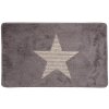 Clayre & Eef BM0010G Covoraș de baie Star Grey 78x48x1 cm