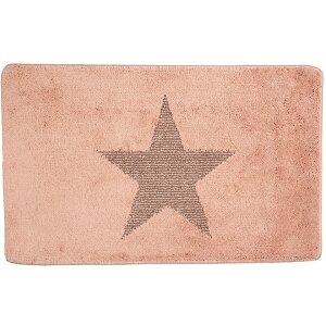 Clayre & Eef BM0010P Covoraș de baie Star Pink 78x48 cm