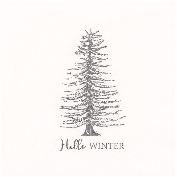 Clayre & Eef 73092 Șervețele de hârtie Hello Winter 33x33 cm 20 bucăți